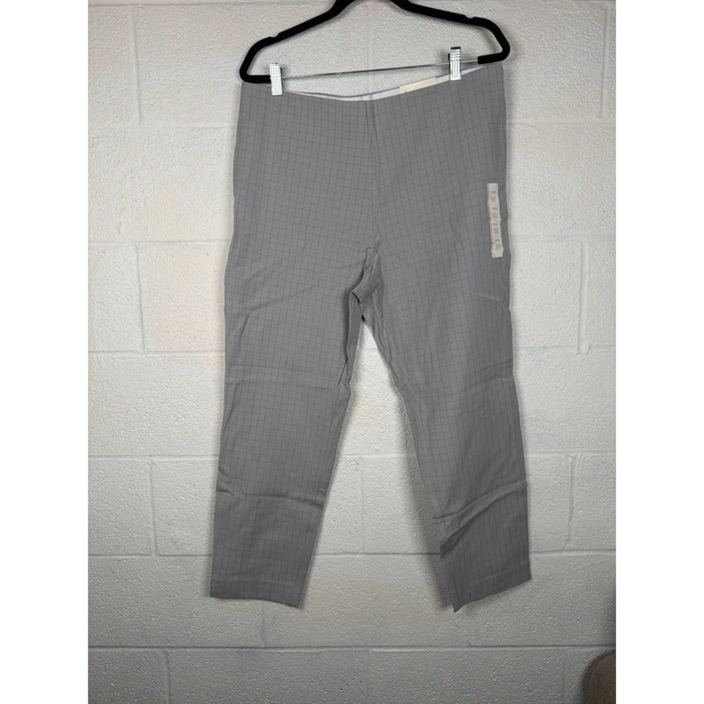 A New Day Women's Size 16 Gray Plaid Side Zip Skinny Ankle Pants NWT